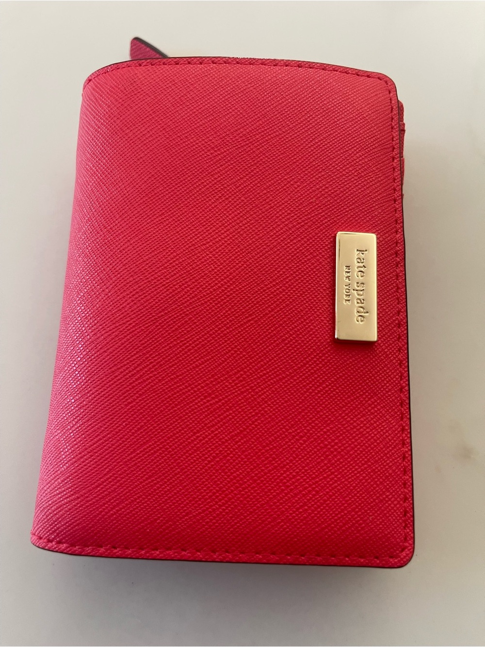 Kate Spade bright red leather wallet